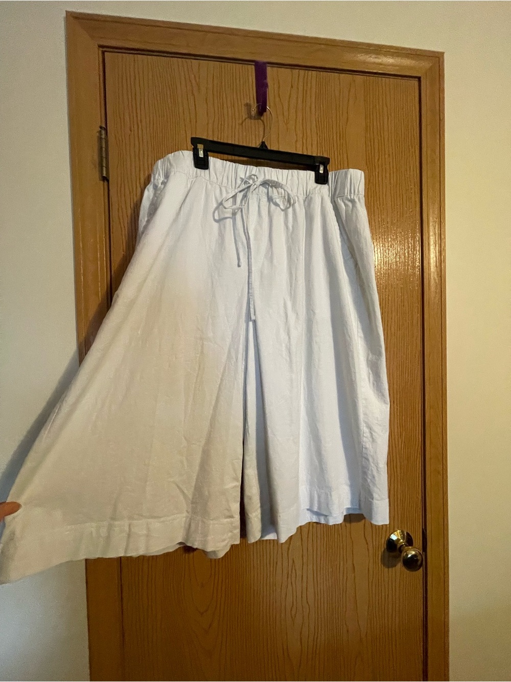 Lane Bryant Soft Linen-Blend wide leg crop pants
